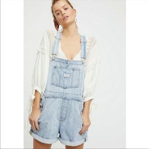 Levi’s Premium Denim Shortalls Vintage Big E Overa